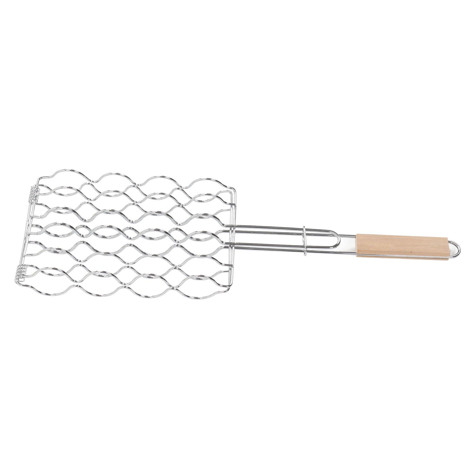 Corn Grilling Basket Stainless Steel Beech Wood Handle Even Heat Distribution 4 Corns Capacity Grill
Corn Grilling Basket Stainless Steel Beech Wood Handle Even Heat Distribution 4 Corns Capacity Grill