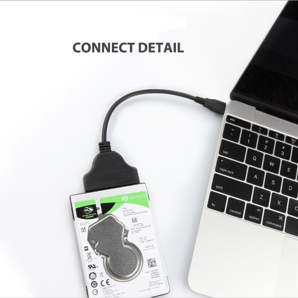 USB-C to 22-pin SATA Adapter Converter High-Speed Data Transfer Cable for 2.5 inch HDD SSD Black
USB-C to 22-pin SATA Adapter Converter High-Speed Data Transfer Cable for 2.5 inch HDD SSD Black