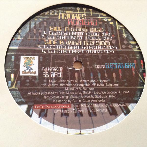 12inch Record ANDRES ROMERO - Electro Beat IRV1090397 Indian Records Belgium Dance & Electronica Used
12inch Record ANDRES ROMERO - Electro Beat IRV1090397 Indian Records Belgium Dance & Electronica Used