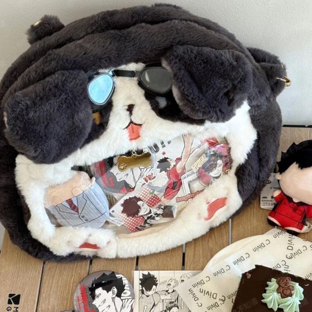 Мягкий прозрачный меховой рюкзак большой емкости Kawaii Knapsack Cartoon Plush Dog Itabag Travel
Мягкий прозрачный меховой рюкзак большой емкости Kawaii Knapsack Cartoon Plush Dog Itabag Travel