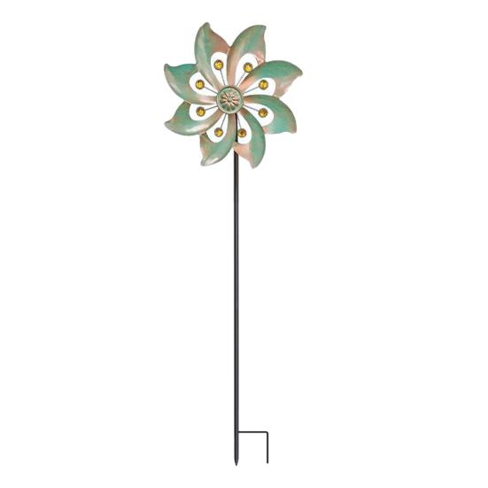 Metal Flower Wind Spinner Garden Kinetic Wind Sculpture Outdoor Retro Wind Spinner with Stake for Yard Lawn Decor B
Metal Flower Wind Spinner Garden Kinetic Wind Sculpture Outdoor Retro Wind Spinner with Stake for Yard Lawn Decor B