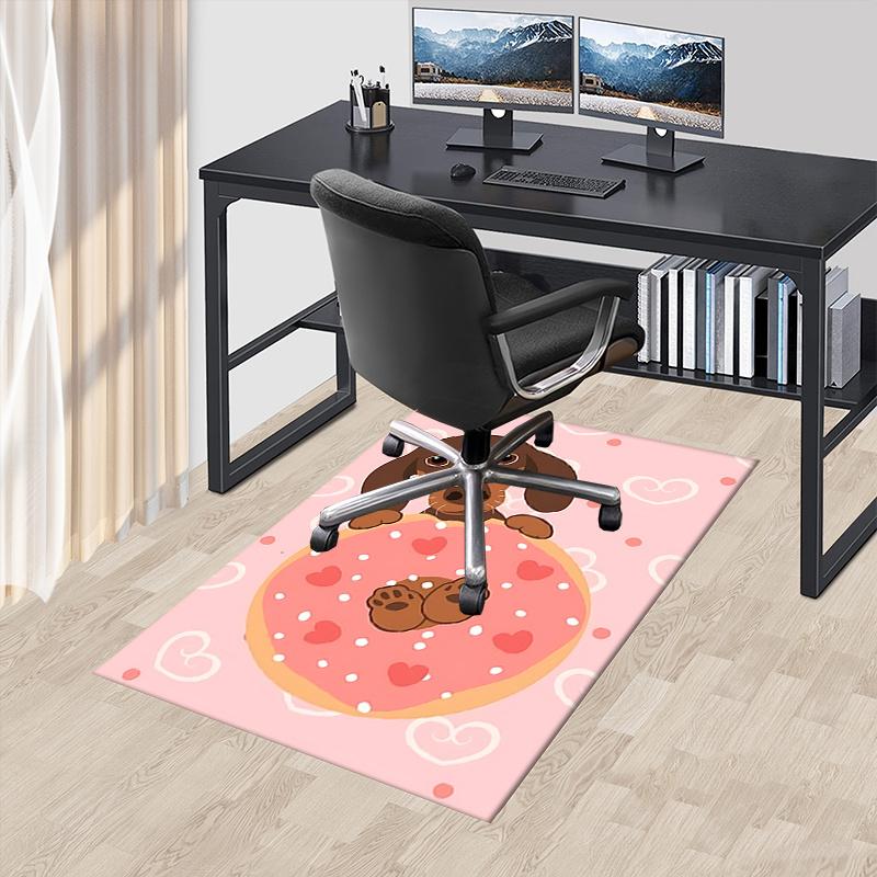 Chair Mat Office Carpet - Oversized Pink Donut with Cute Dog Design, Perfect for Home Decor, Sofa Rug, and Office Use as a Gift for Any Room 60cm by 90cm
Chair Mat Office Carpet - Oversized Pink Donut with Cute Dog Design, Perfect for Home Decor, Sofa Rug, and Office Use as a Gift for Any Room 60cm by 90cm