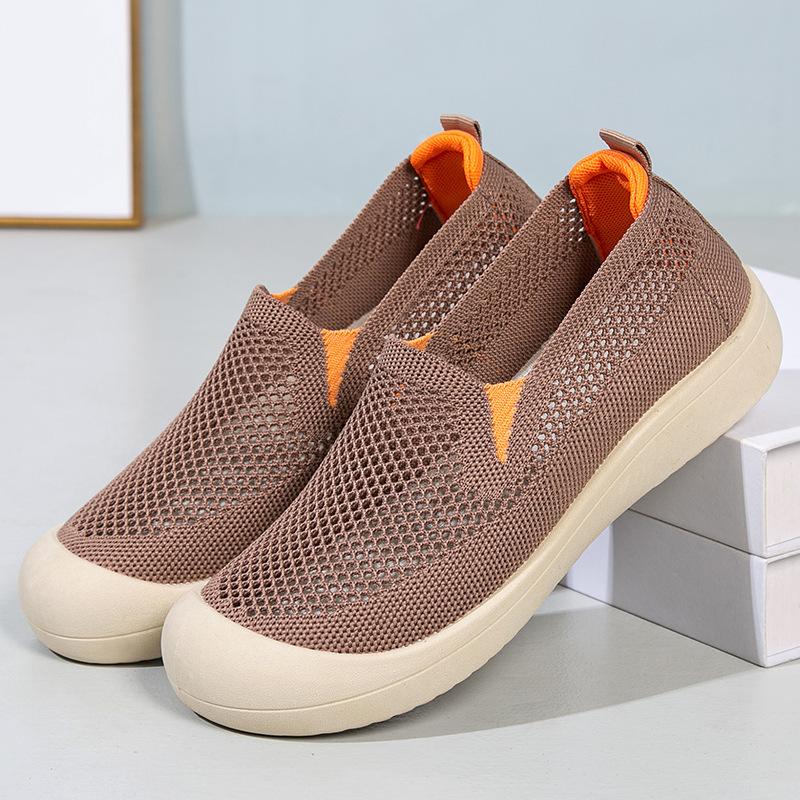 Обувь для женщин 2025 весна и лето новая сетчатая дышащая женская обувь легкая мягкая подошва удобная нескользящая износостойкая обувь для ленивых 40