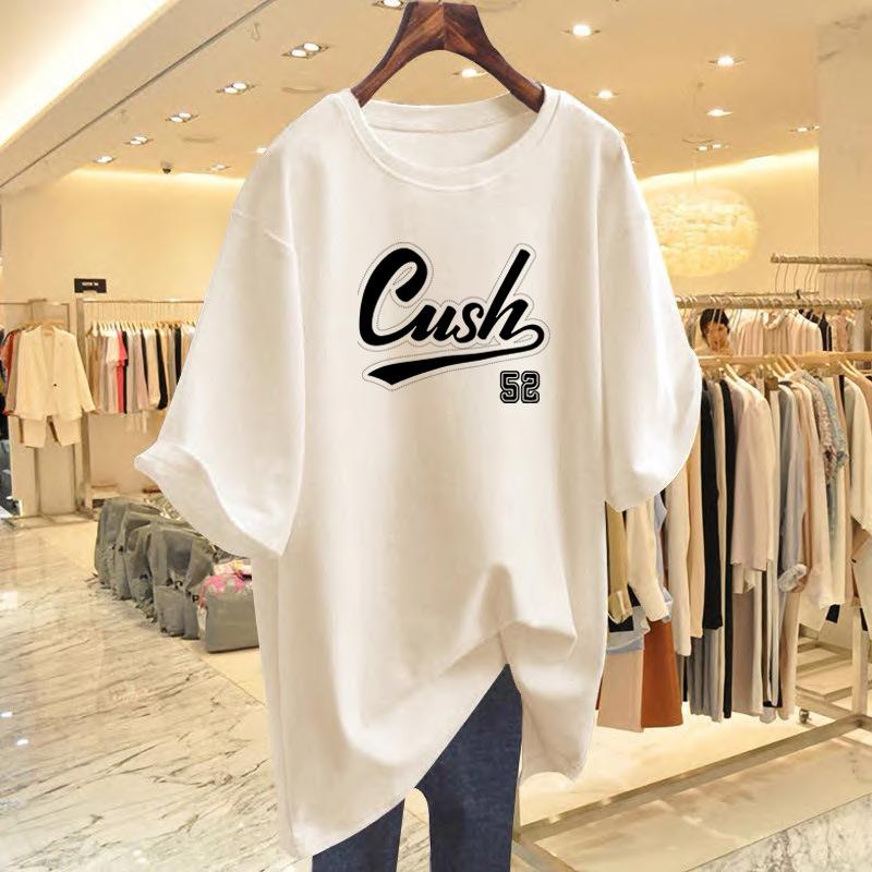 pure cotton white letter printing short-sleeved t-shirt women s loose summer new Korean version casual top bottoming shirt XXXL
pure cotton white letter printing short-sleeved t-shirt women s loose summer new Korean version casual top bottoming shirt XXXL