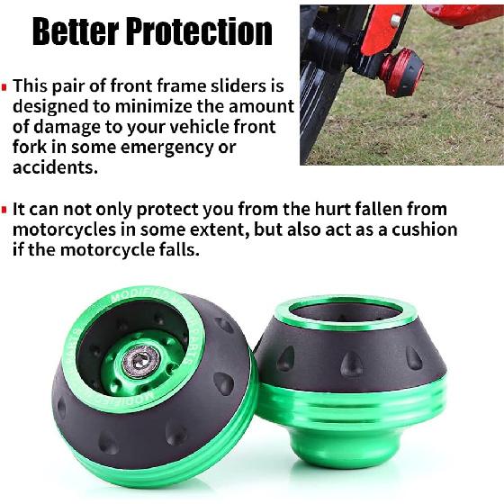 Fork Frame Sliders CNC Aluminum Front Fork Frame Sliders Wheel Crash Protector Motorbike Falling Universal for Motorcycles Motorbikes Moped
Fork Frame Sliders CNC Aluminum Front Fork Frame Sliders Wheel Crash Protector Motorbike Falling Universal for Motorcycles Motorbikes Moped