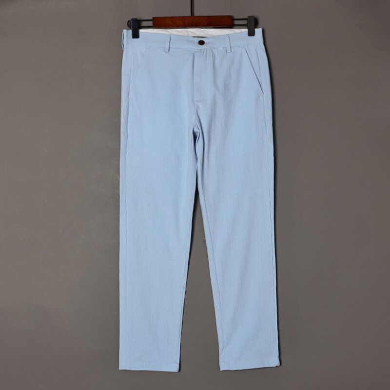 Classy Thin Casual Pants Pure Color All-Matching Business Clothing Sky Blue L
Classy Thin Casual Pants Pure Color All-Matching Business Clothing Sky Blue L