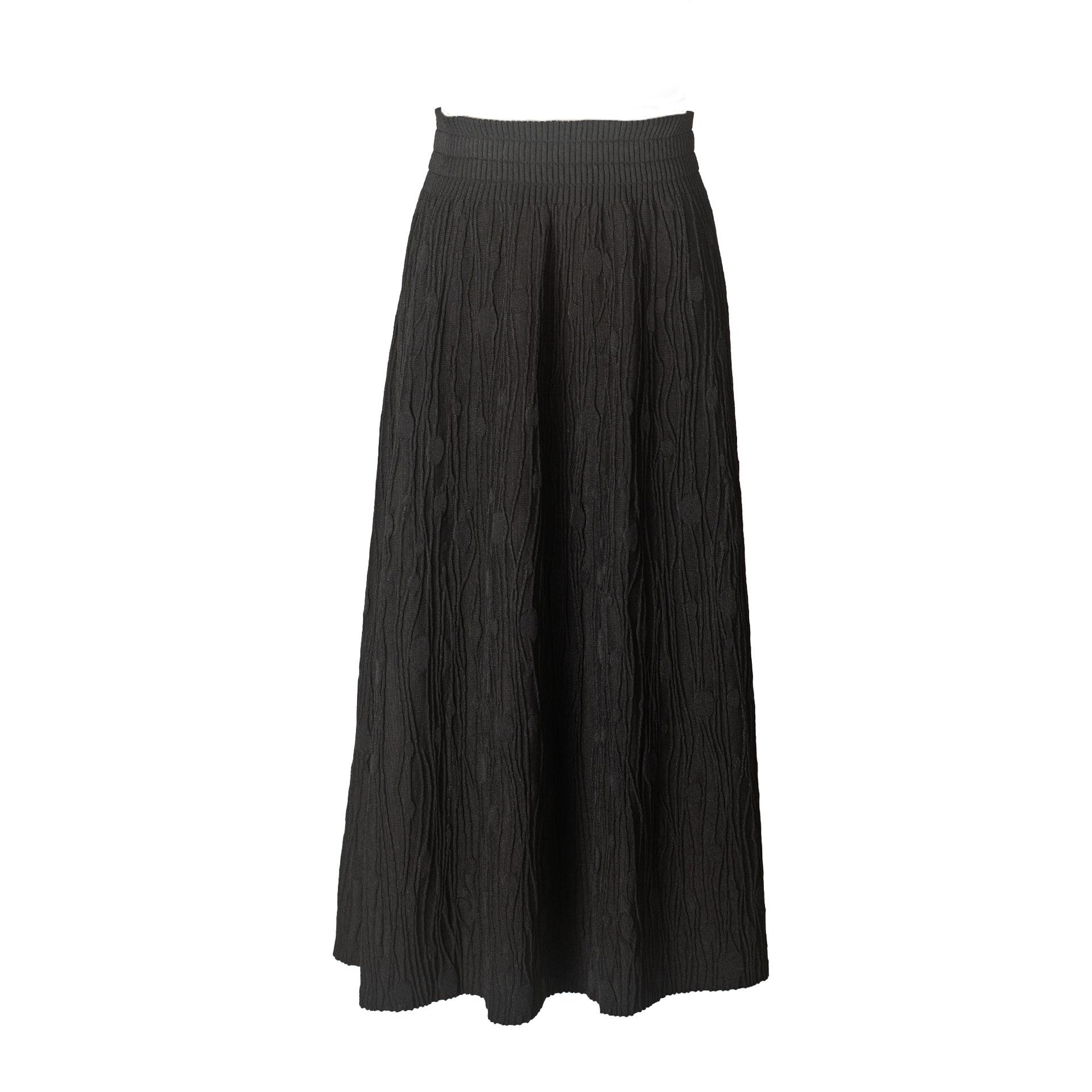 High Waist Floral Knit Midi Skirt - A-line Wool Slimming Skirt with Large Flare for Autumn & Winter Large 80cm чёрный
High Waist Floral Knit Midi Skirt - A-line Wool Slimming Skirt with Large Flare for Autumn & Winter Large 80cm чёрный