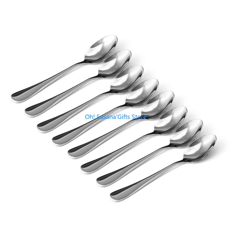 090D Stainless Steel Coffee Spoon 8 Pcs Oval Mouth Spoons with Handle Reusable for Cafe Coffee Powder Making Stiring срібний
090D Stainless Steel Coffee Spoon 8 Pcs Oval Mouth Spoons with Handle Reusable for Cafe Coffee Powder Making Stiring срібний
