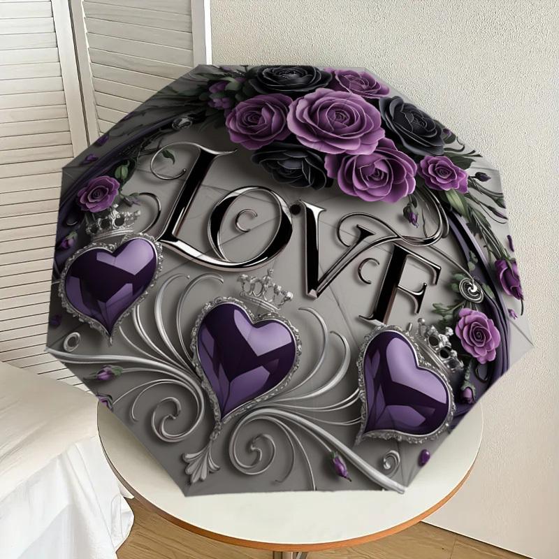 1pc Purple Rose Love Emblem Umbrella with Plastic Handle,Suitable for All Seasons Home Travel Outdoor UmbrellaDD1202
1pc Purple Rose Love Emblem Umbrella with Plastic Handle,Suitable for All Seasons Home Travel Outdoor UmbrellaDD1202