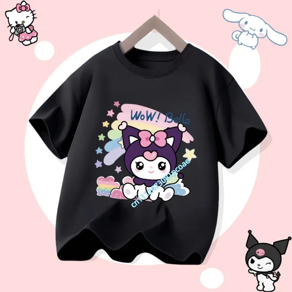 2026 Summer New Soft Cute Kuromi Cartoon Printed Children s T-shirt Loose Casual Round Neck Parent-child Outfit Short Sleeved 110
2026 Summer New Soft Cute Kuromi Cartoon Printed Children s T-shirt Loose Casual Round Neck Parent-child Outfit Short Sleeved 110