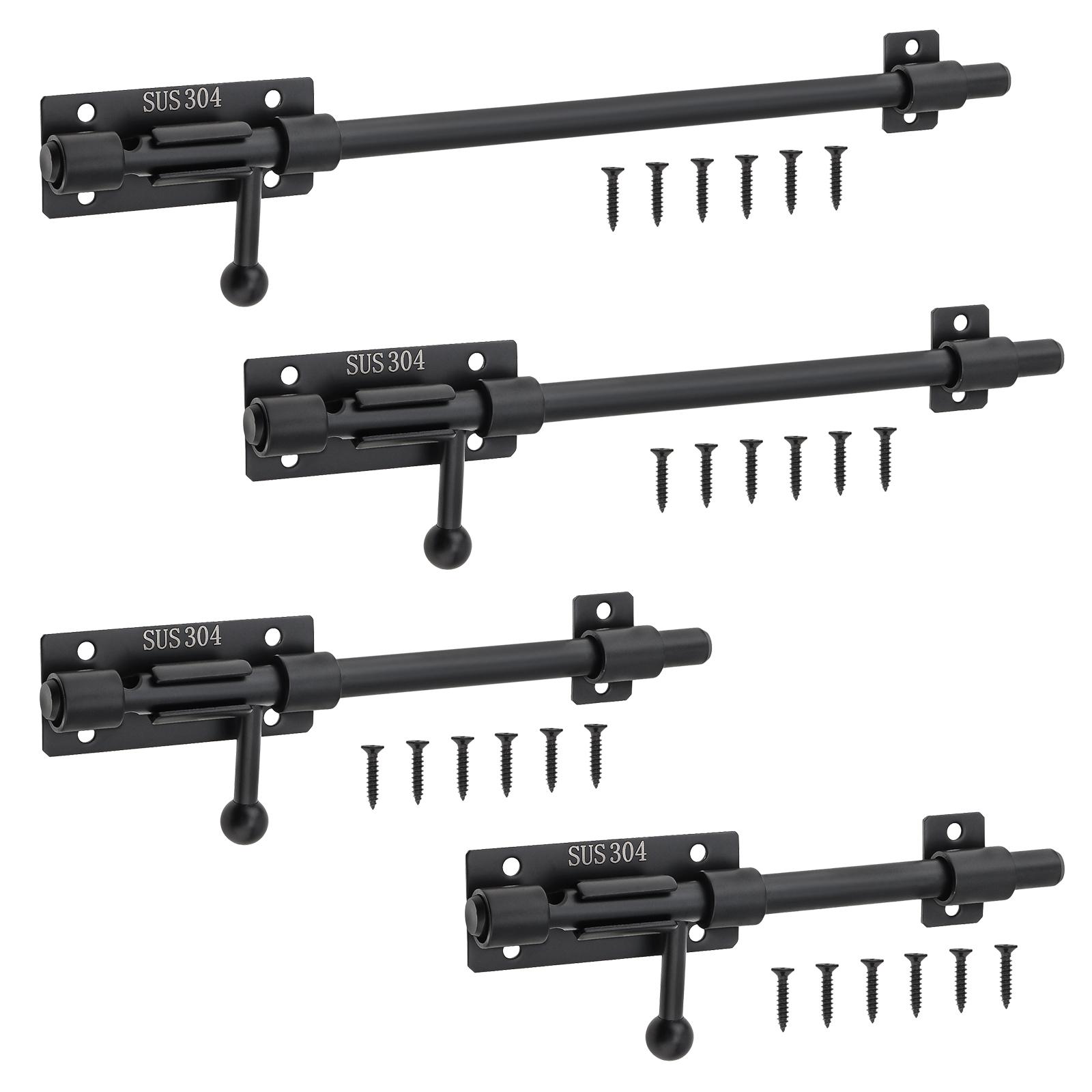 Задвижка-щеколда из нержавеющей стали 304 6-12 дюймов толщиной 10 мм с отверстием для навесного замка черного цвета, усиленная, универсальная для двери, окна, шкафа, включает 6 винтов 6 inch
Задвижка-щеколда из нержавеющей стали 304 6-12 дюймов толщиной 10 мм с отверстием для навесного замка черного цвета, усиленная, универсальная для двери, окна, шкафа, включает 6 винтов 6 inch