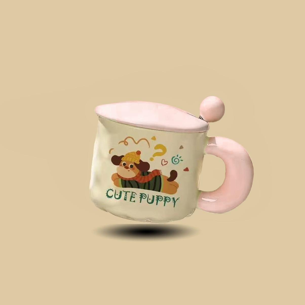 Cute Cartoon Puppy Ceramic Cup High Looking Mug Cup with Lid Spoon Water Cup Birthday Gift for Girls and Children 301-400ml
Cute Cartoon Puppy Ceramic Cup High Looking Mug Cup with Lid Spoon Water Cup Birthday Gift for Girls and Children 301-400ml