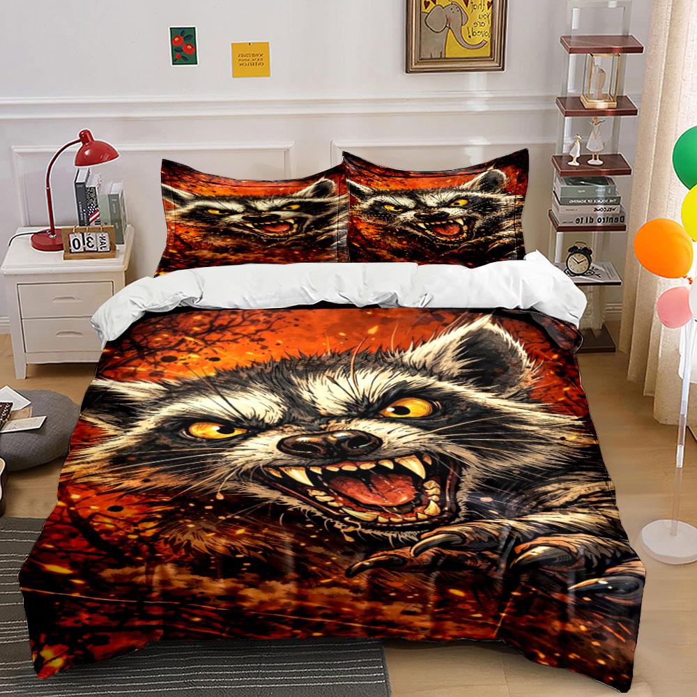 Snarling raccoon with flames. Bedding sets Duvet cover sets Duvet covers Pillowcases(1 * Duvet Cover 2 * Pillowcases, without duvet insert) 135x200cm
Snarling raccoon with flames. Bedding sets Duvet cover sets Duvet covers Pillowcases(1 * Duvet Cover 2 * Pillowcases, without duvet insert) 135x200cm