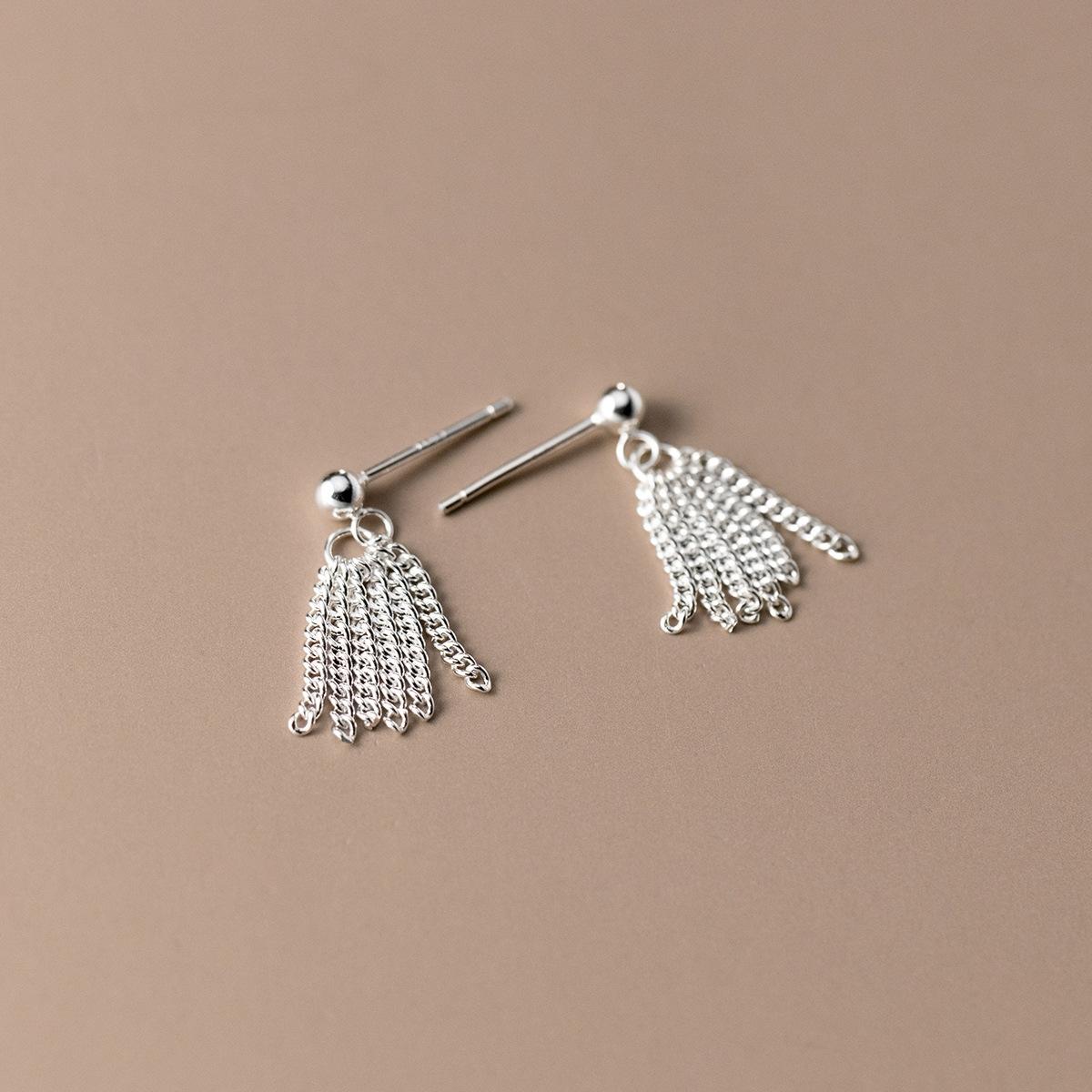 Cute and Sweet S925 Silver Stud Earrings with Chains Tassels for Women Girls срібний
Cute and Sweet S925 Silver Stud Earrings with Chains Tassels for Women Girls срібний