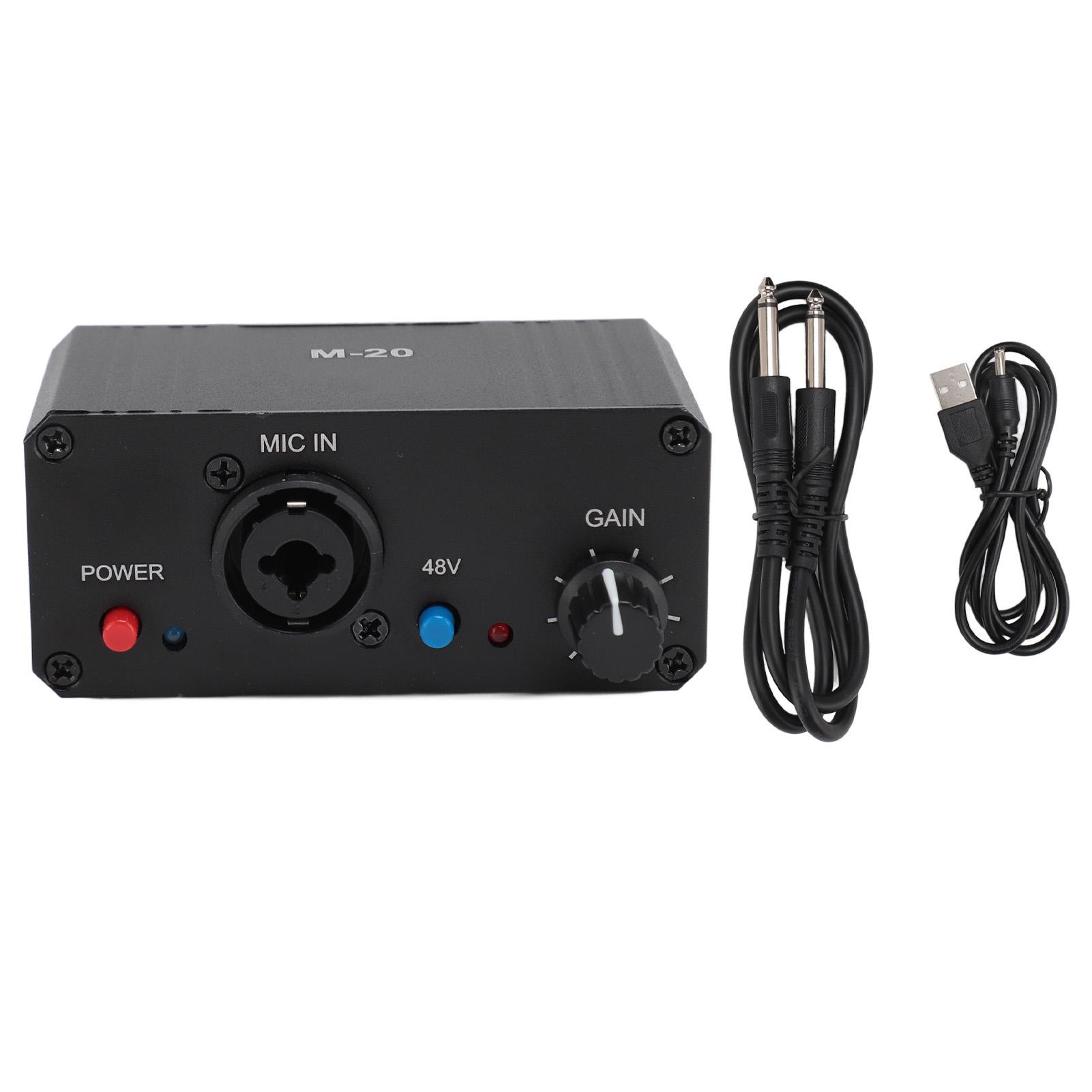 Microphone Preamp Low Noise Microphone Booster Unique Fully Balanced Circuit Compact 48V Phantom Power for Dynamic Microphone чёрный
Microphone Preamp Low Noise Microphone Booster Unique Fully Balanced Circuit Compact 48V Phantom Power for Dynamic Microphone чёрный