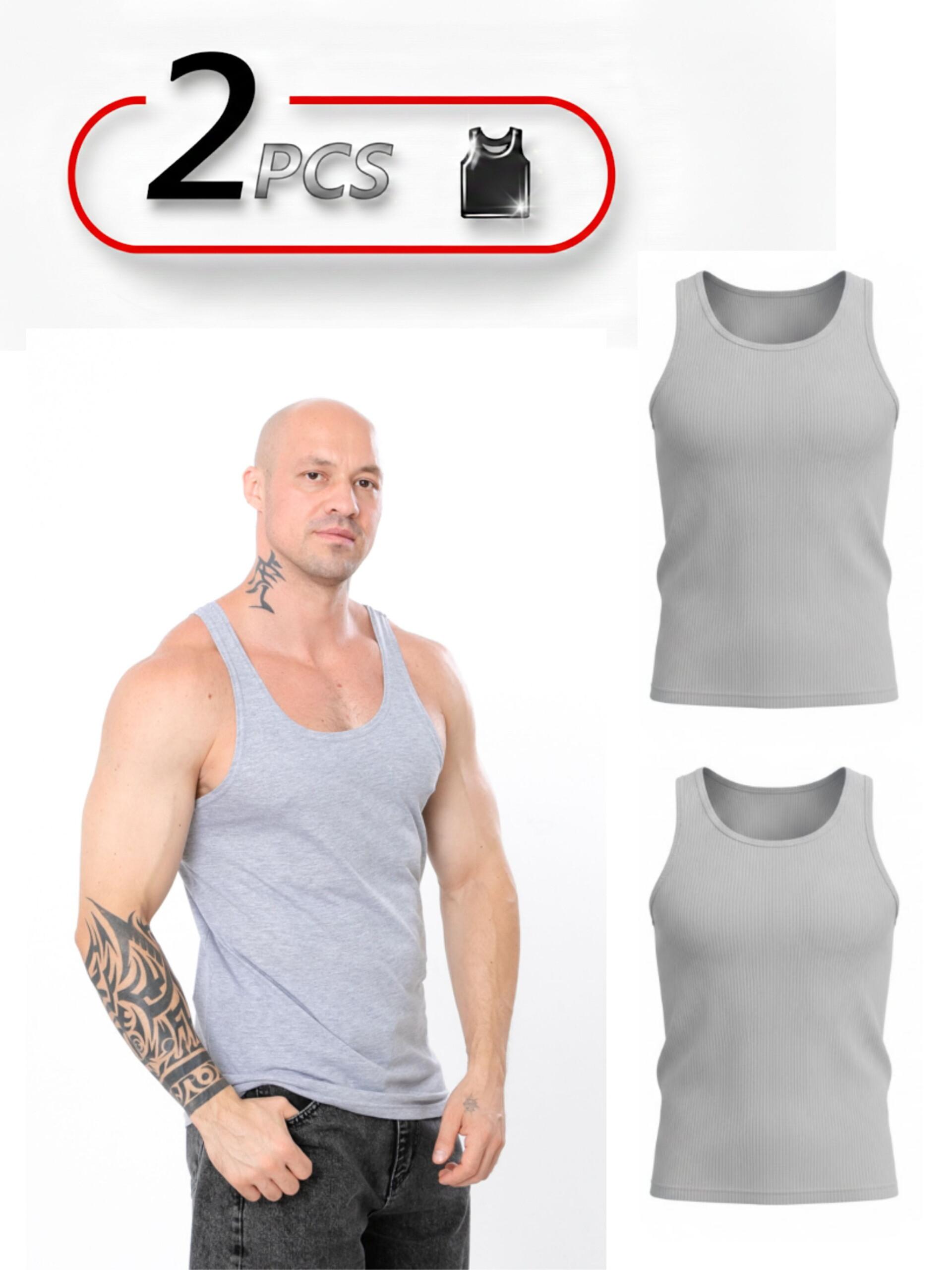 Men’s Plus Size 2‑Pack Basic Solid Color Tank Tops, Any season 235-001-pak2 HC S срібний
Men’s Plus Size 2‑Pack Basic Solid Color Tank Tops, Any season 235-001-pak2 HC S срібний