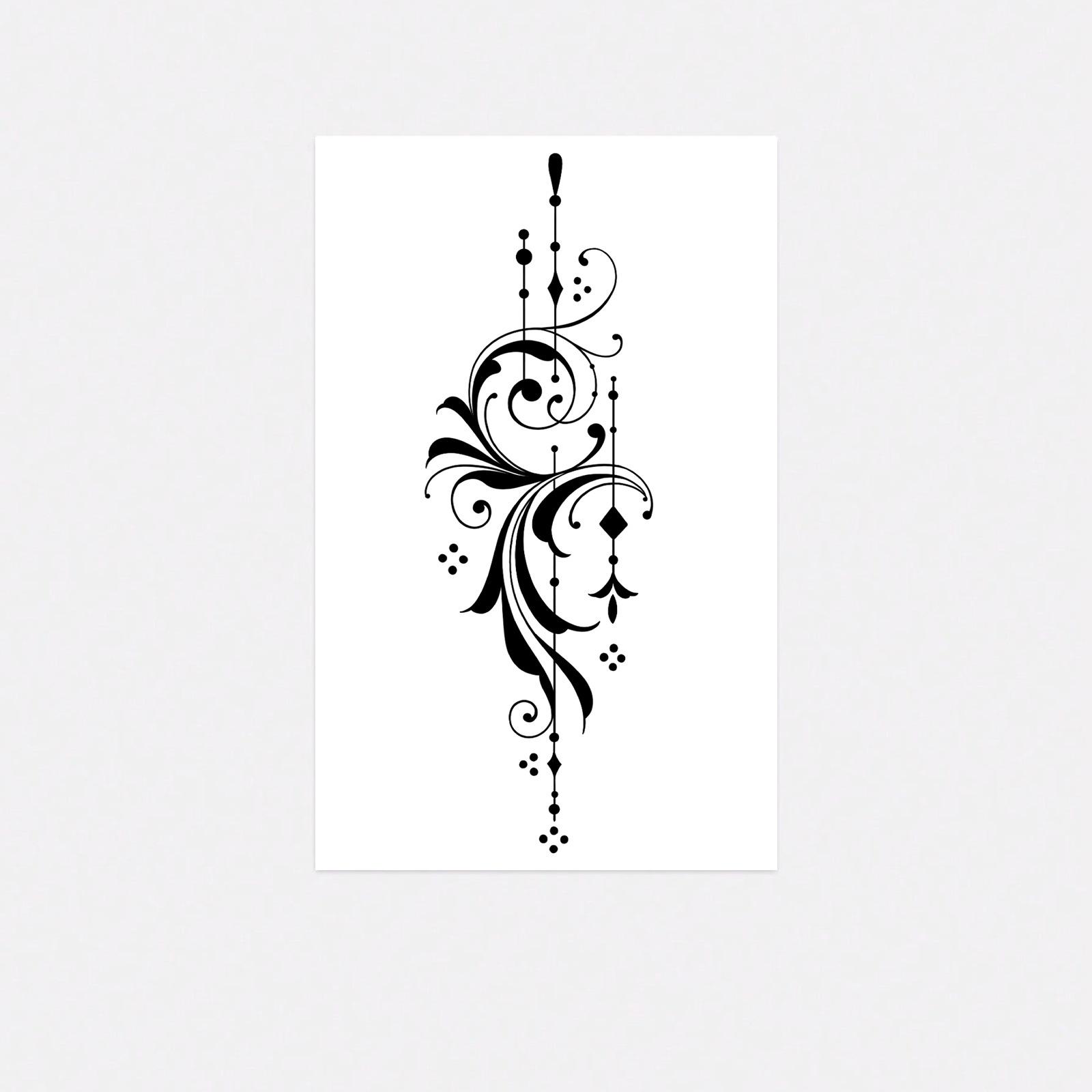 Elegant Vine Pattern Back Tattoo Sticker, Waterproof And Long-Lasting, High-End Black Line Gothic Sticker 12*19
Elegant Vine Pattern Back Tattoo Sticker, Waterproof And Long-Lasting, High-End Black Line Gothic Sticker 12*19