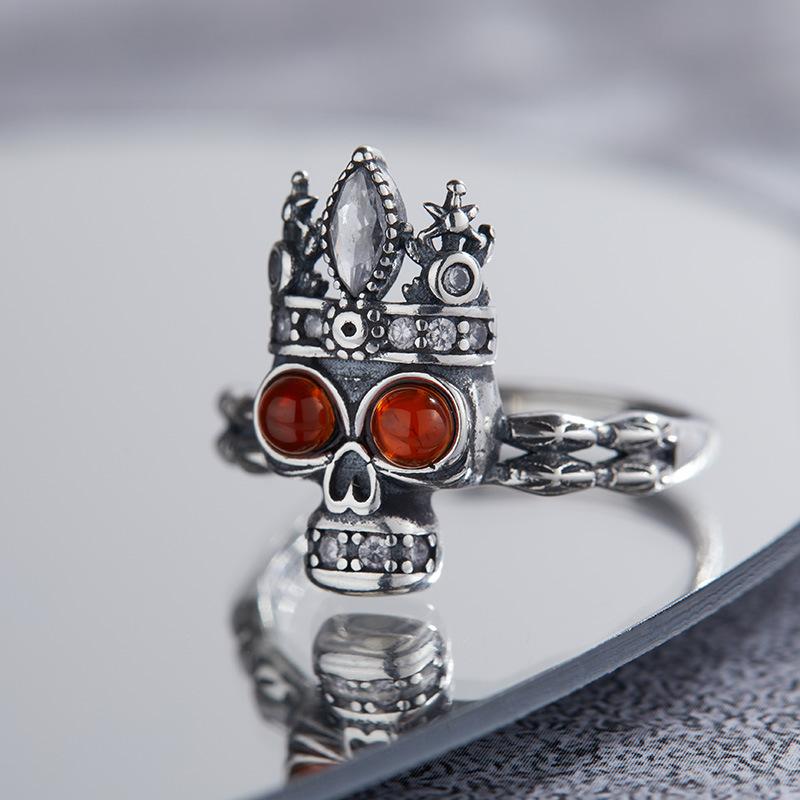 S925 Sterling Silver Inlaid Natural Agate Ring Women S Retro Design Skull Xiaohongshu Jewelry
S925 Sterling Silver Inlaid Natural Agate Ring Women S Retro Design Skull Xiaohongshu Jewelry