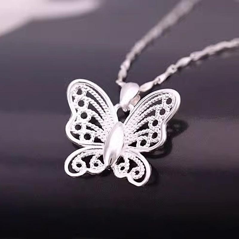 Sterling Silver Butterfly Cutout Women s Pendant Necklace - Versatile, Trendy, Fine Silver Choker Design (Pendant Only) 999 Silver
Sterling Silver Butterfly Cutout Women s Pendant Necklace - Versatile, Trendy, Fine Silver Choker Design (Pendant Only) 999 Silver