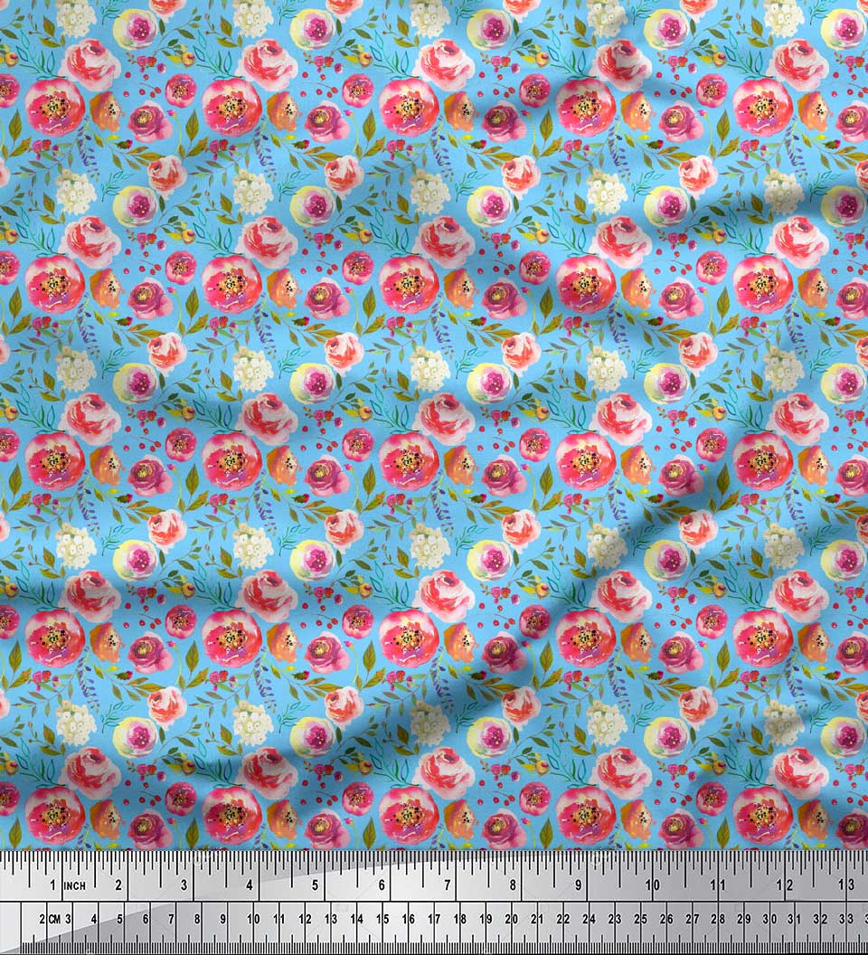 Soimoi Blue Japan Crepe Satin Ткань Цветы и листья Акварельный декор Ткань Печатный метр 42 дюйма 42 Inch Wide - Cotton Voile синий
Soimoi Blue Japan Crepe Satin Ткань Цветы и листья Акварельный декор Ткань Печатный метр 42 дюйма 42 Inch Wide - Cotton Voile синий