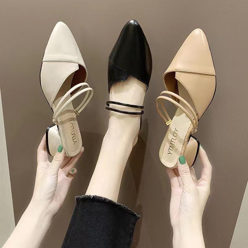 Thick-heeled cool slippers women s summer new baotou half slippers Korean version wears high-heeled women s shoes inside and outside 35 чорний
Thick-heeled cool slippers women s summer new baotou half slippers Korean version wears high-heeled women s shoes inside and outside 35 чорний