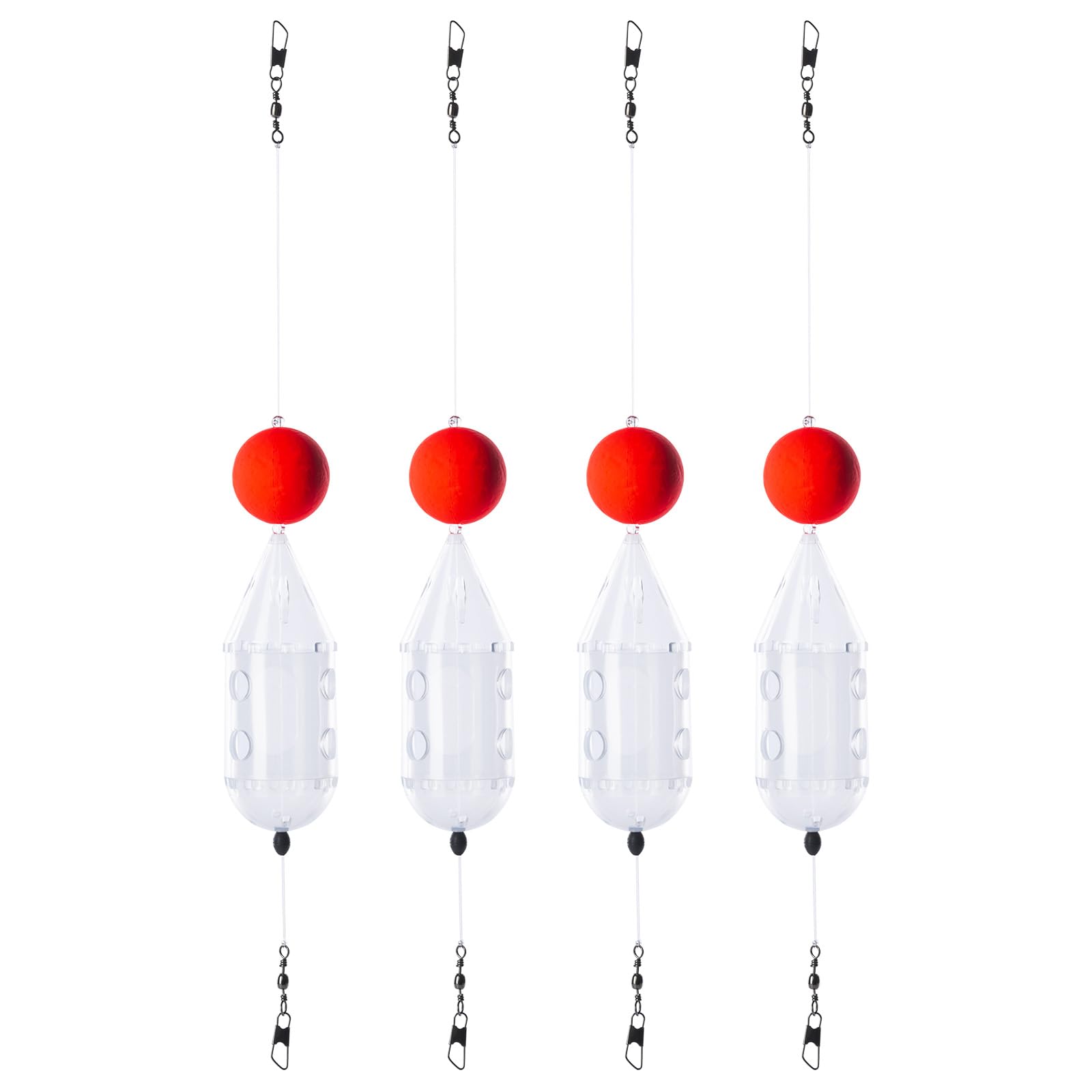 Goture Easy-to-Use Sabiki Basket, Transparent Sabiki Basket, Rocket Basket for Sabiki Fishing, 25 x 67mm, Set of 4, for Long-Distance Casting Basket
Goture Easy-to-Use Sabiki Basket, Transparent Sabiki Basket, Rocket Basket for Sabiki Fishing, 25 x 67mm, Set of 4, for Long-Distance Casting Basket