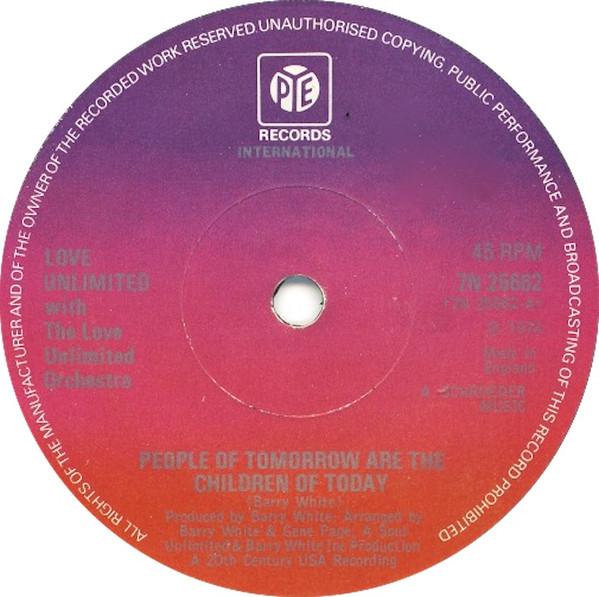 7-дюймовая пластинка LOVE UNLIMITED People Of Tomorrow Are The Children 7N25662 Pye Internation 1974 UK SoulFunk Б/у
7-дюймовая пластинка LOVE UNLIMITED People Of Tomorrow Are The Children 7N25662 Pye Internation 1974 UK SoulFunk Б/у