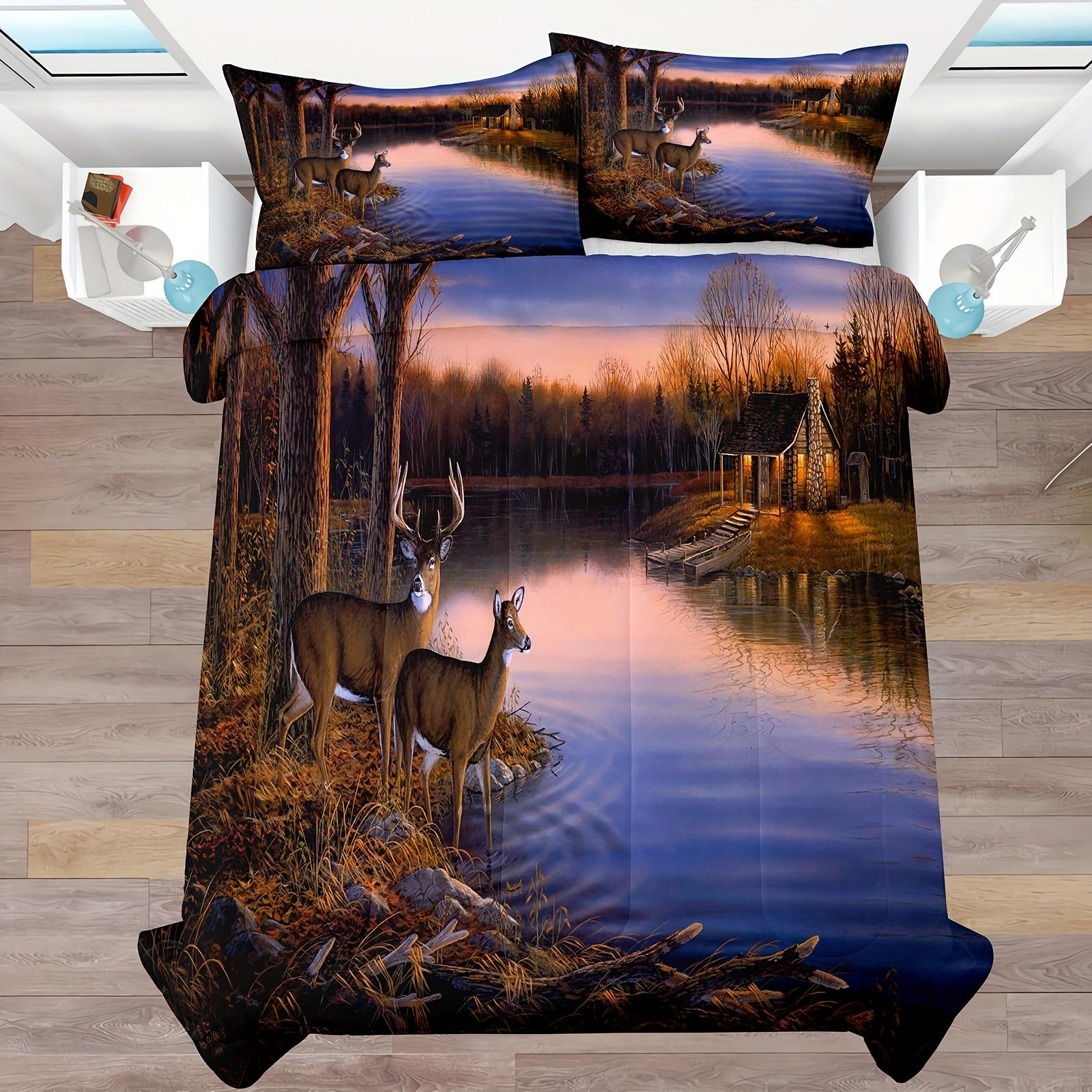 Comforter 2/3-Pcs Digital Printed Deer 3D Bedroom Machine Washable Bedding Set Super Soft Suitable For All Seasons Comforter (quilt)-EU Single(135*200cm)3pcs
Comforter 2/3-Pcs Digital Printed Deer 3D Bedroom Machine Washable Bedding Set Super Soft Suitable For All Seasons Comforter (quilt)-EU Single(135*200cm)3pcs