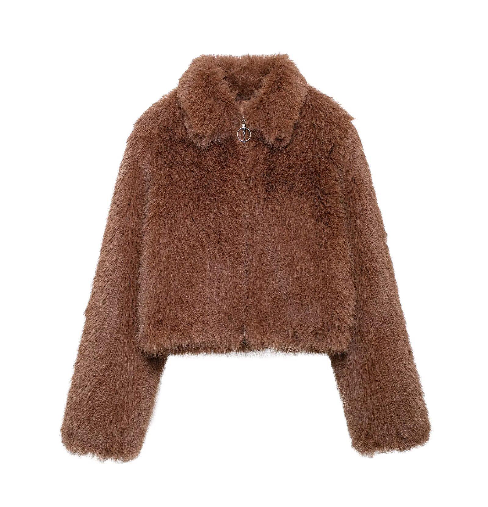 Женское пальто из искусственного меха с длинными рукавами на молнии в европейском и американском стиле, осень 2024 XS светло-коричневого
Женское пальто из искусственного меха с длинными рукавами на молнии в европейском и американском стиле, осень 2024 XS светло-коричневого