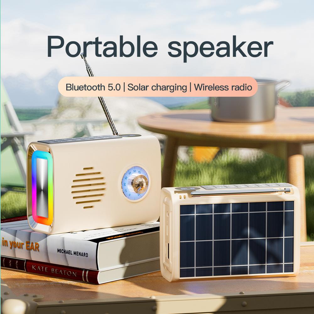 P36 Outdoor Solar Powered Radio Portable Bluetooth-compatible Speaker with RGB Light Green
P36 Outdoor Solar Powered Radio Portable Bluetooth-compatible Speaker with RGB Light Green