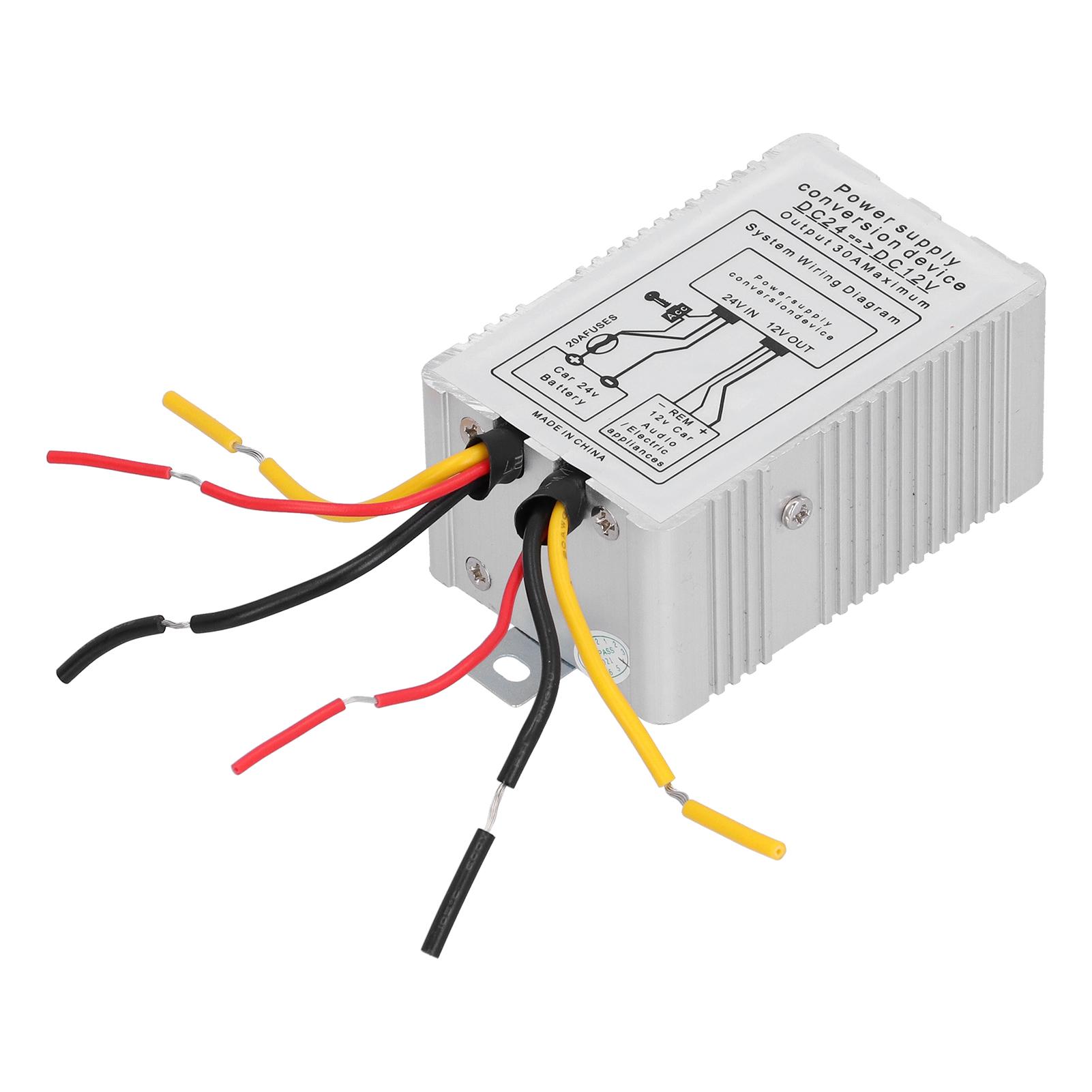 DC24V to 12V Power Voltage Converter 5A 60W Silver for Automotive Marine Solar Wind Energy
DC24V to 12V Power Voltage Converter 5A 60W Silver for Automotive Marine Solar Wind Energy