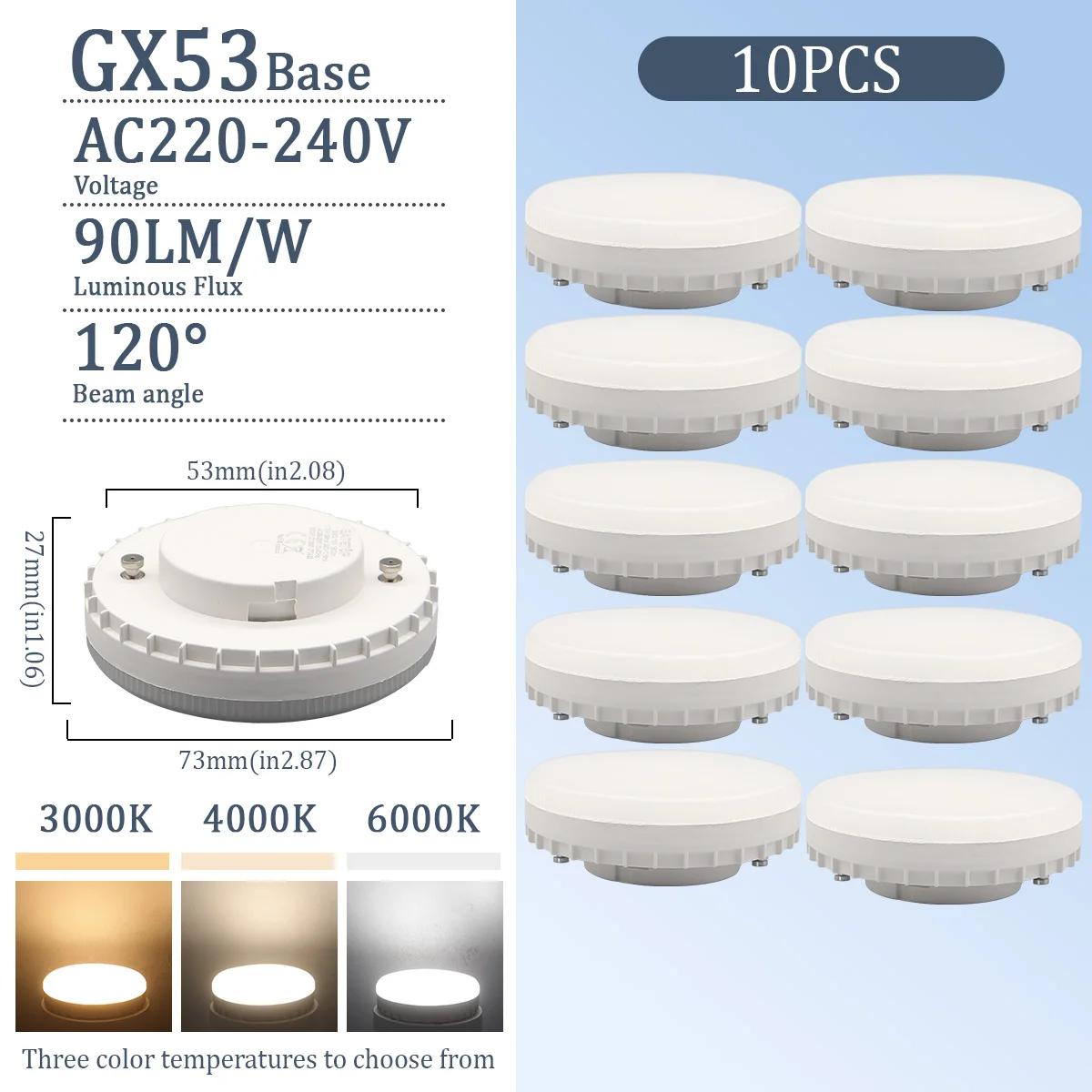 1-10 шт. Світлодіодна лампочка GX53 5W-15W 220V Дискова Матова Тарілка Тепле Світло 3000K, Рефлектор, Еквівалент 60 Вт, Для Заміни патронів GX53 5w&Cold white 6000K&AC220-240V
1-10 шт. Світлодіодна лампочка GX53 5W-15W 220V Дискова Матова Тарілка Тепле Світло 3000K, Рефлектор, Еквівалент 60 Вт, Для Заміни патронів GX53 5w&Cold white 6000K&AC220-240V