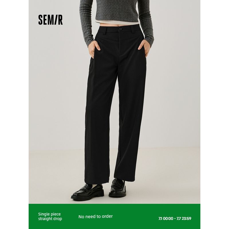 Senma Casual Pants Women s Black Loose Pants Slim Looking Commuting Elegant 2025 Spring New Arrival All-Matching Trousers Minimalist Fashion Black 90001 150/58A/XS
Senma Casual Pants Women s Black Loose Pants Slim Looking Commuting Elegant 2025 Spring New Arrival All-Matching Trousers Minimalist Fashion Black 90001 150/58A/XS