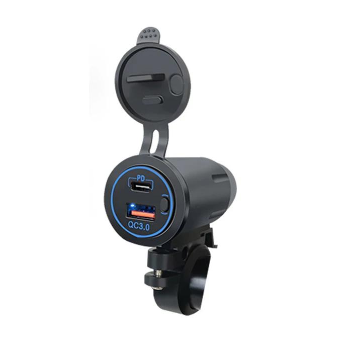 Motorcycle Dual USB Charger Quick Charge QC 3.0 PD USB Fast Charger Socket Power Outlet Adapter with Switch синій
Motorcycle Dual USB Charger Quick Charge QC 3.0 PD USB Fast Charger Socket Power Outlet Adapter with Switch синій