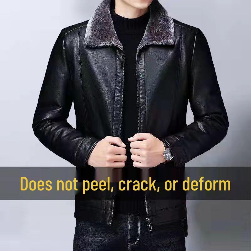 Men s Winter Leather and Fur Jacket - Middle-Aged & Elderly Style - Plus Size with Velvet Lining 195 (suggested 165-180 jin)
Men s Winter Leather and Fur Jacket - Middle-Aged & Elderly Style - Plus Size with Velvet Lining 195 (suggested 165-180 jin)