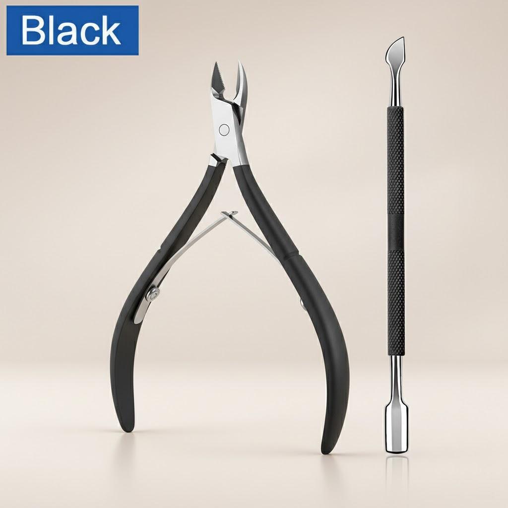 2Pcs Cuticle Remover Tool Set Stainless Steel Professional Cuticle Nipper with Cutter and Pusher Nail Care Kits чорний
2Pcs Cuticle Remover Tool Set Stainless Steel Professional Cuticle Nipper with Cutter and Pusher Nail Care Kits чорний