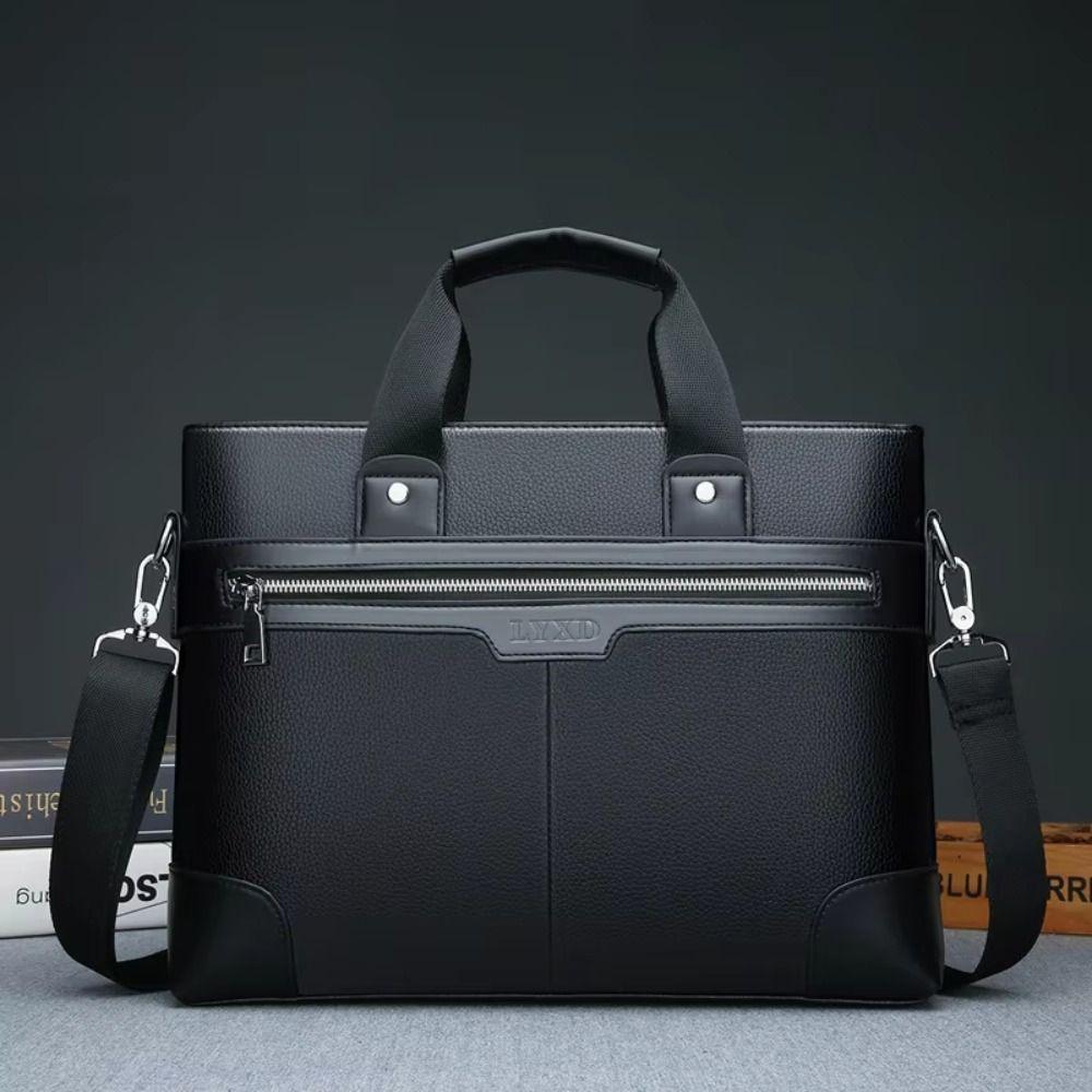Oxford Cloth Business Documents Bag Large Capacity Laptop Bag PU Leather Briefcase Handbag чорний
Oxford Cloth Business Documents Bag Large Capacity Laptop Bag PU Leather Briefcase Handbag чорний