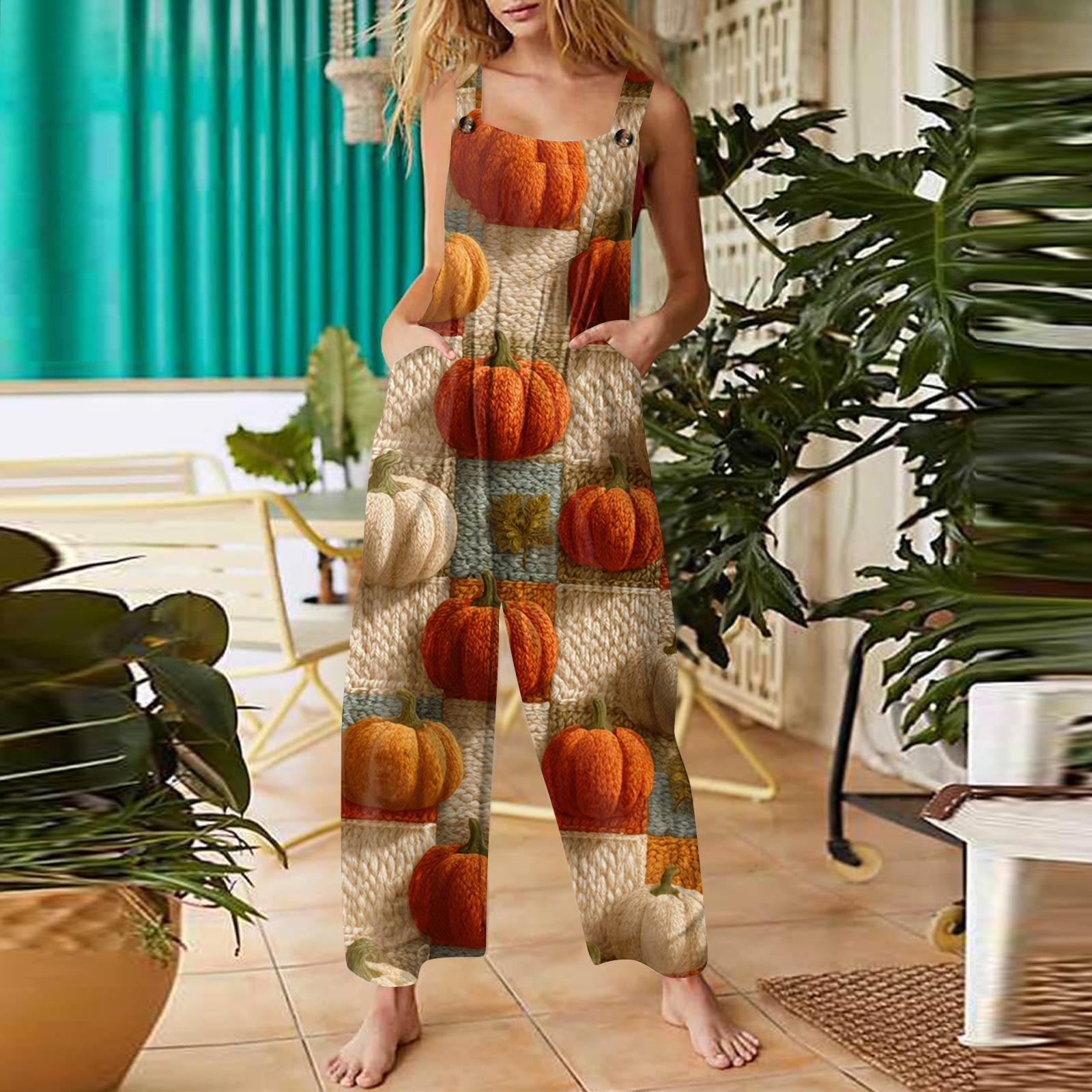 Женский модный повседневный винтажный комбинезон без рукавов на пуговицах с принтом на Хэллоуин L хаки
Женский модный повседневный винтажный комбинезон без рукавов на пуговицах с принтом на Хэллоуин L хаки