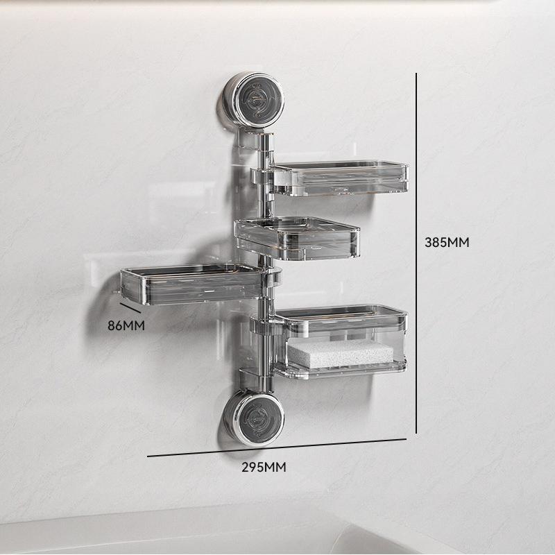 Bathroom Suction Cup Organizer Multi-layer Design Strong Load-bearing Wall-Mounted Bathroom Shelf Storage Soap Draining Rack сірий колір
Bathroom Suction Cup Organizer Multi-layer Design Strong Load-bearing Wall-Mounted Bathroom Shelf Storage Soap Draining Rack сірий колір