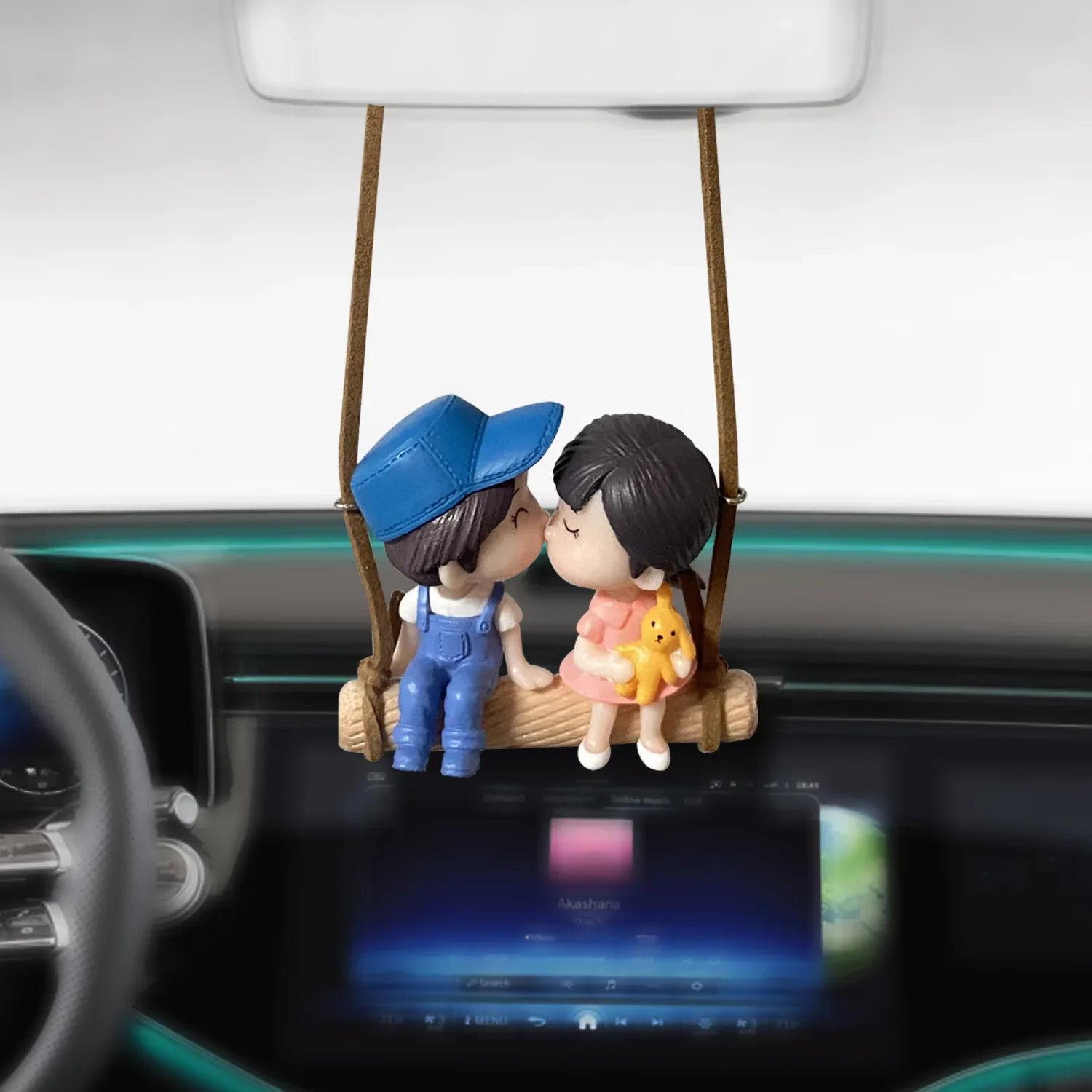 Car Rearview Mirror Swing Pendant Cute Couple on Swing Moon Interior Romantic Couple Accessories Ornament Gift
Car Rearview Mirror Swing Pendant Cute Couple on Swing Moon Interior Romantic Couple Accessories Ornament Gift