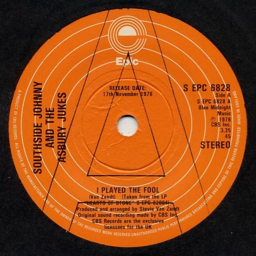 7inch Record SOUTHSIDE JOHNNY & THE ASBURY JUKES - I Played The Fool SEPC6828PROMO Epic 1978 UK Rock Used
7inch Record SOUTHSIDE JOHNNY & THE ASBURY JUKES - I Played The Fool SEPC6828PROMO Epic 1978 UK Rock Used