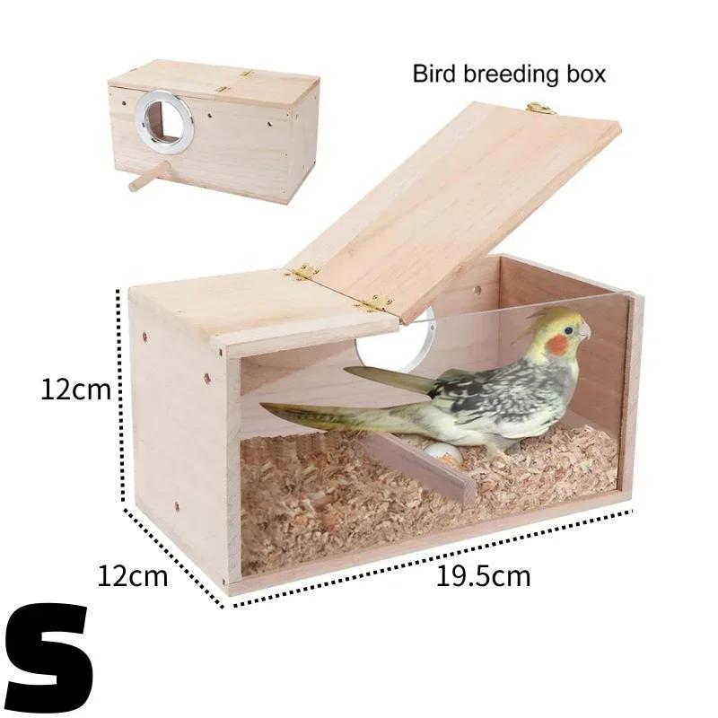 Transparent Design Parakeet Bird House Nest Easy To Cleaning Creative Solid Wood Parrot House Smooth Edges Bird Breeding Box
Transparent Design Parakeet Bird House Nest Easy To Cleaning Creative Solid Wood Parrot House Smooth Edges Bird Breeding Box