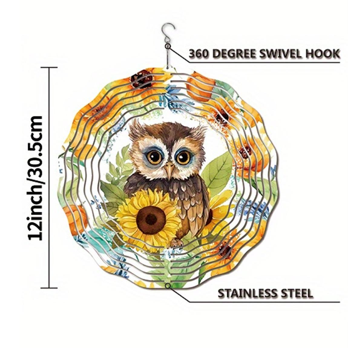 Классический кинетический ветряк «Сова» 12 дюймов 3D металлическая скульптура из нержавеющей стали для сада, патио, лужайки, уличного декора, подвесной спиннер, искусство для интерьера
Классический кинетический ветряк «Сова» 12 дюймов 3D металлическая скульптура из нержавеющей стали для сада, патио, лужайки, уличного декора, подвесной спиннер, искусство для интерьера