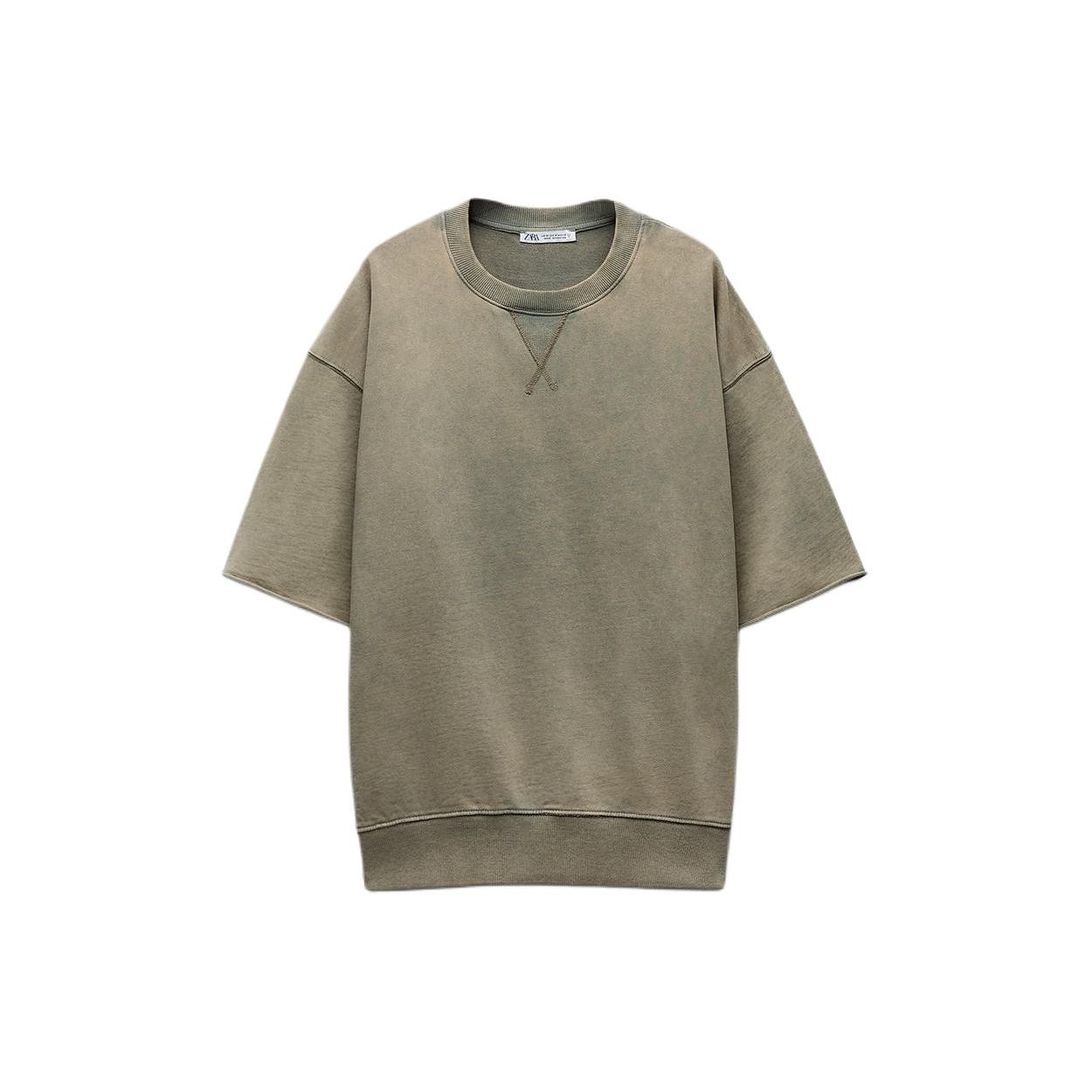 Zara Однотонный универсальный свитер с коротким рукавом, женские топы цвета хаки 3199330-505 S
Zara Однотонный универсальный свитер с коротким рукавом, женские топы цвета хаки 3199330-505 S