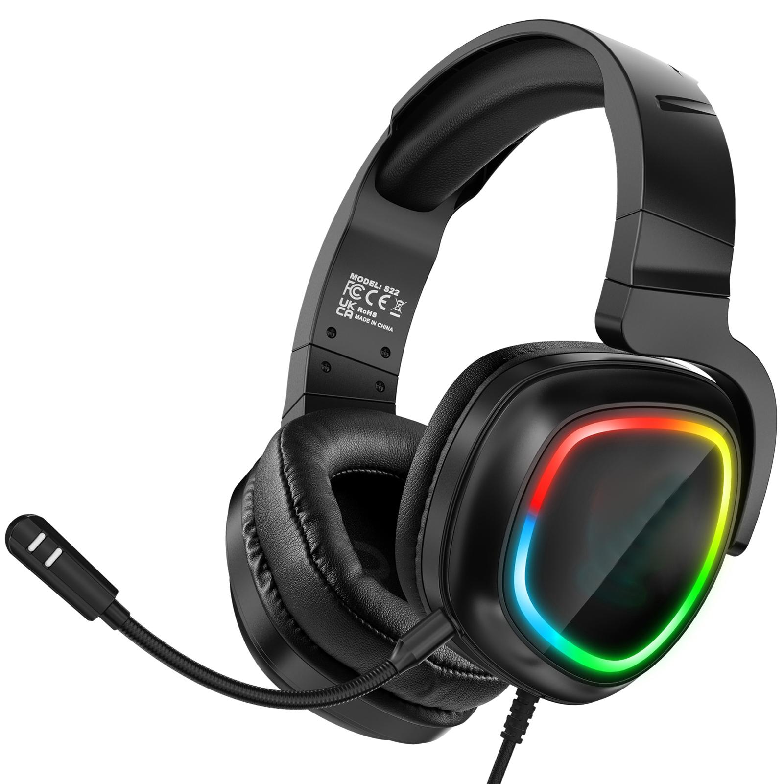 3.5mm Over r Game Hdset, Gaming Hdset with Detachable Microphone, RGB LED Light, Volume Control for Smartphone, Laptop, Desktop PC, Gaming Console
3.5mm Over r Game Hdset, Gaming Hdset with Detachable Microphone, RGB LED Light, Volume Control for Smartphone, Laptop, Desktop PC, Gaming Console
