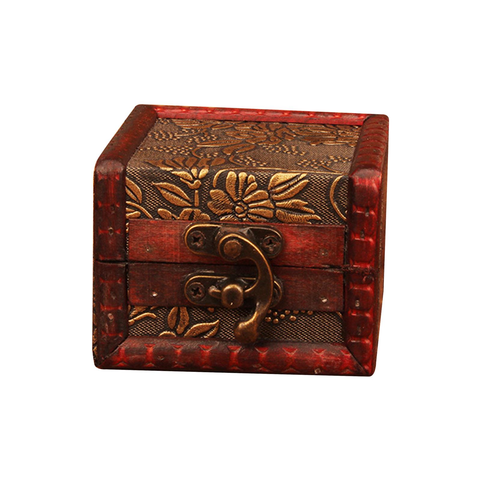 Деревянный ящик для хранения в стиле ретро с крышкой, универсальный ящик для сбора предметов, домашний для школы, офиса, спальни, коллекция мелочей 6