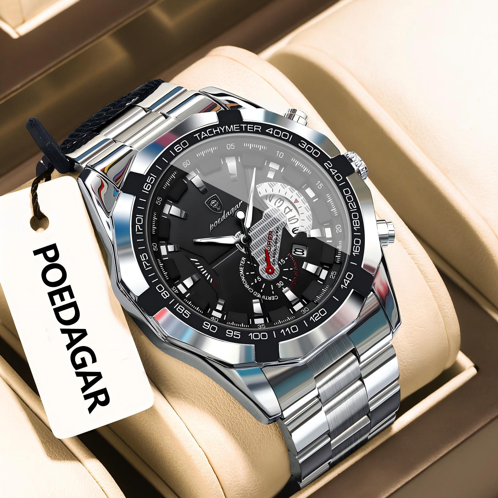 POEDAGAR Luxury Brand Man Watch Waterproof Luminous Date Sport Wristwatch Stainless Steel Fashion Quartz Watches Reloj
POEDAGAR Luxury Brand Man Watch Waterproof Luminous Date Sport Wristwatch Stainless Steel Fashion Quartz Watches Reloj