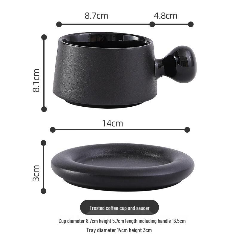 Shangqi Leonard Frosted Black Coffee Cup & Saucer
Shangqi Leonard Frosted Black Coffee Cup & Saucer