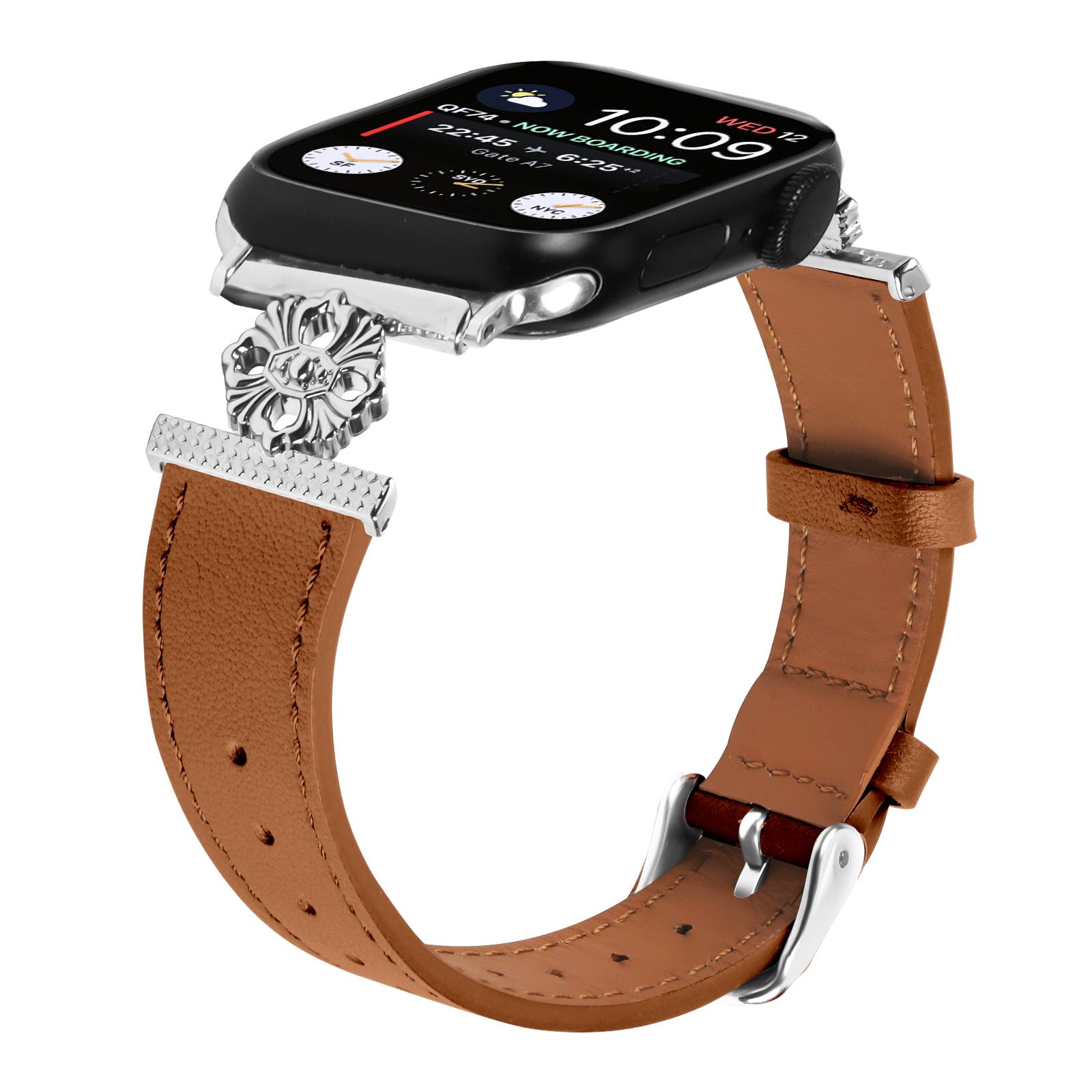 Watch Band for Apple Watch Series 10 42mm/9 8 7 41mm/SE (2023) SE (2022) SE 6 5 4 40mm/3 2 1 38mm Genuine Cow Leather Strap Brown
Watch Band for Apple Watch Series 10 42mm/9 8 7 41mm/SE (2023) SE (2022) SE 6 5 4 40mm/3 2 1 38mm Genuine Cow Leather Strap Brown