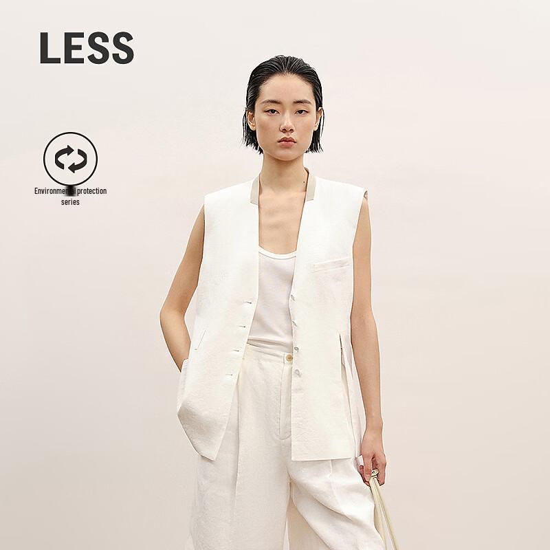 LESS Women s Short Collarless Hemp-Linen Vest S
LESS Women s Short Collarless Hemp-Linen Vest S